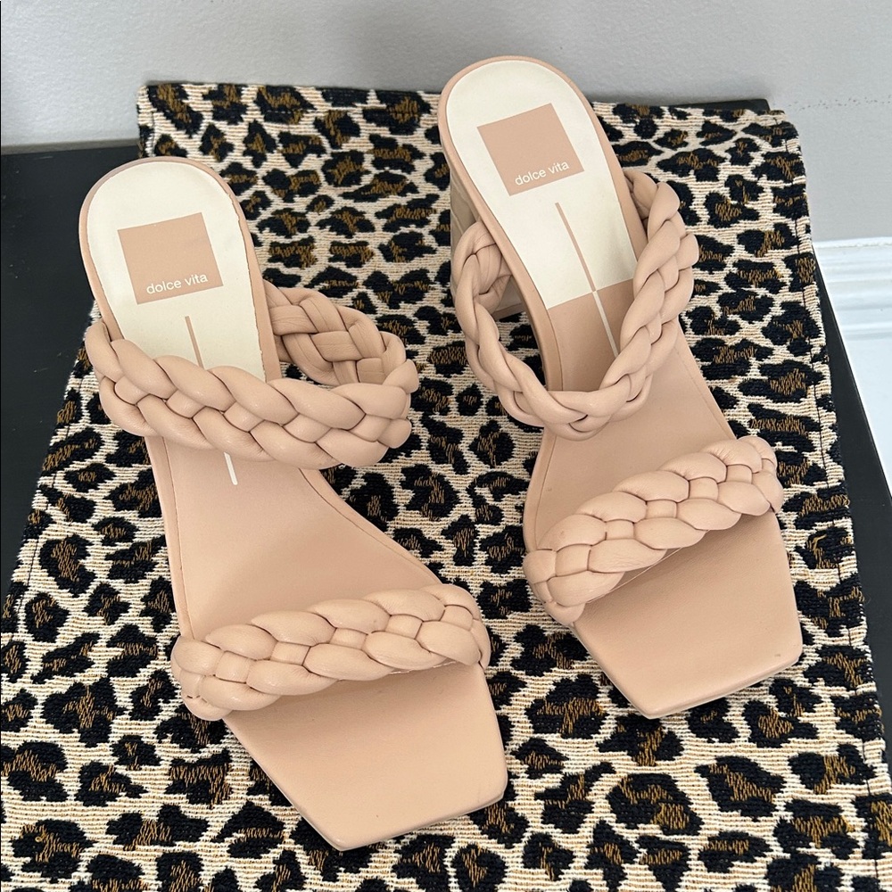 Dolce Vita Women's Nude Braided Heels